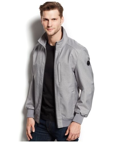 Michael Kors Michael Berlin Full-Zip Soft-Shell Jacket in Grey Heather  (Gray) for Men - Lyst