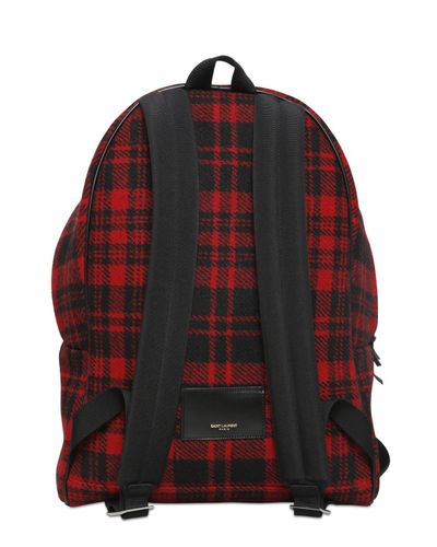 red flannel backpack