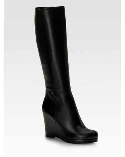prada wedge boots