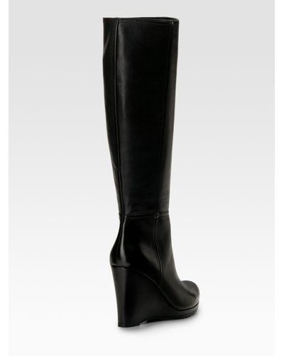 long wedge boots