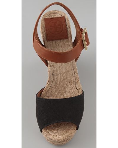 tory burch wooden wedges