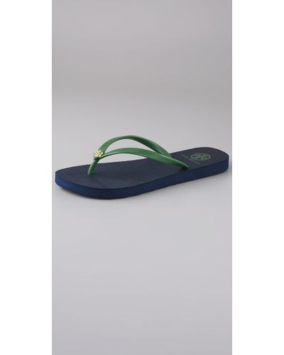 Tory Burch Thin Flip Flop in Green - Lyst