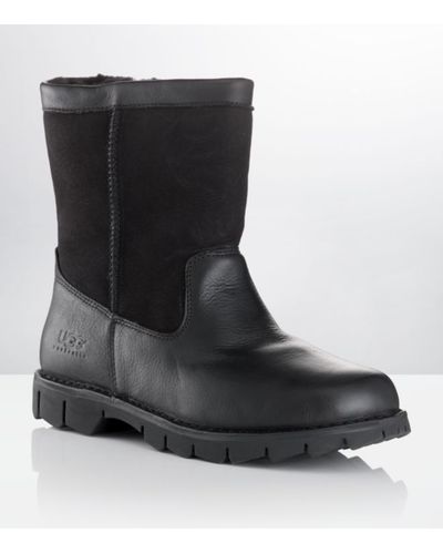 UGG Beacon Leather and Suede Boot in Black for Men - Lyst