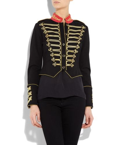 Lyst - Alice By Temperley Game Structured-jersey Military Jacket in Black