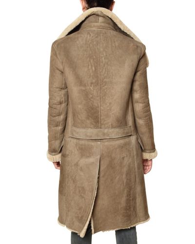 balmain shearling coat