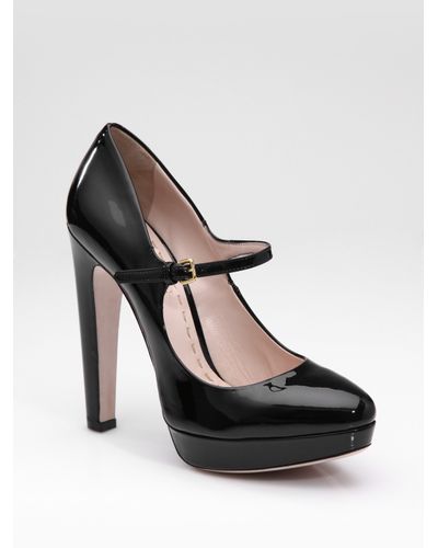 miu miu black mary janes