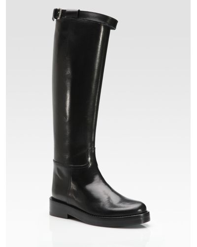 ann demeulemeester biker boots