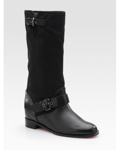 louboutin moto boots