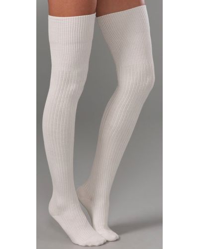 white over the knee high socks