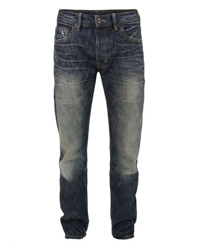 Natural Selection Smith Straight Saddle Wash Jeans - Blue