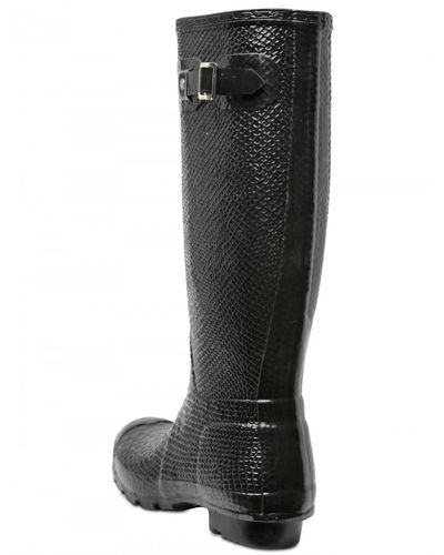 snakeskin hunter boots