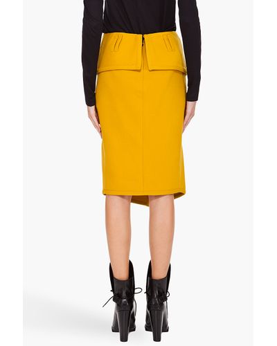 Lyst - Proenza Schouler Blanket Wrap Skirt in Yellow