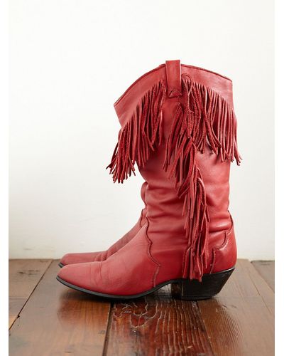 free people red cowboy boots