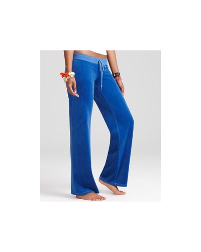Juicy Couture Original Leg Velour Pants with Logo in Electric Blue (Blue) -  Lyst