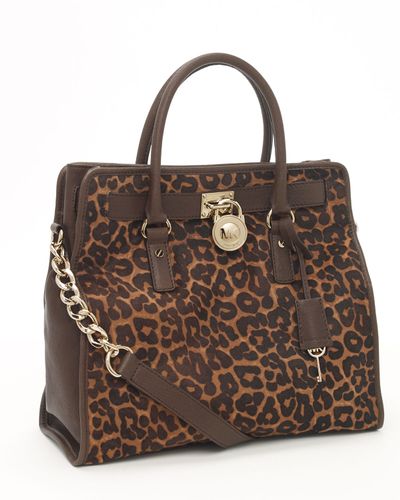 Michael Kors Large Hamilton Tote, Leopard Print - Lyst
