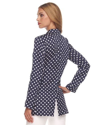 navy polka dot jacket