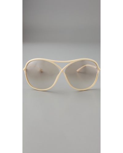 Tom Ford Vicky Sunglasses in Ivory (Natural) | Lyst