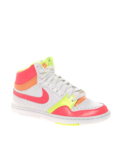 Nike Court Force High Top Trainers in White - Lyst