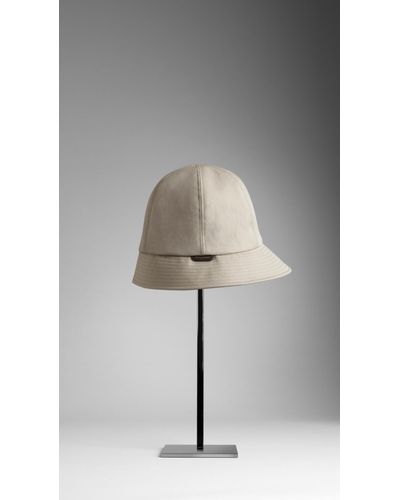 Burberry Waterproof Gabardine Rain Hat in Natural - Lyst