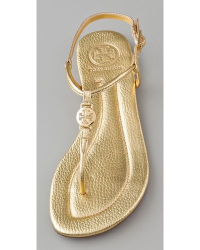 tory burch emmy sandals gold