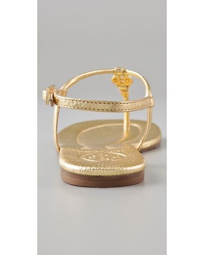 tory burch emmy sandals gold