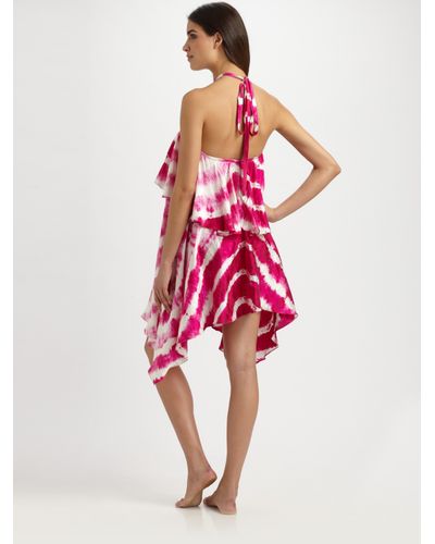 Martha Rey Sahara Silk Dress in Pink - Lyst
