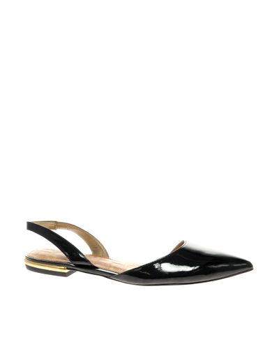 pointed flat slingbacks