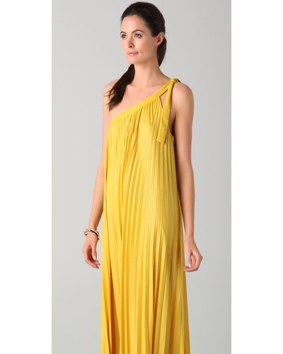 bcbg yellow long dress