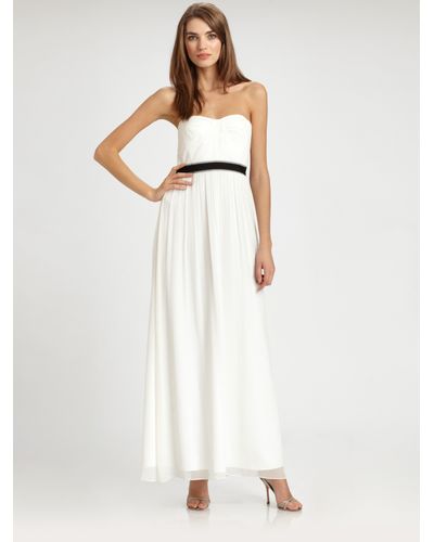 bcbgmaxazria white gown