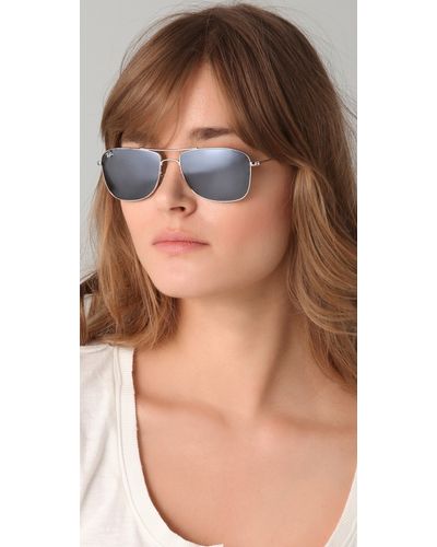 ray ban cockpit silver