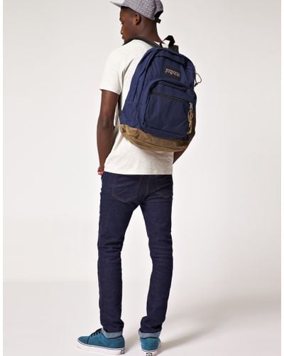 navy jansport backpack
