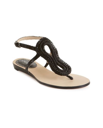 calvin klein black flat sandals