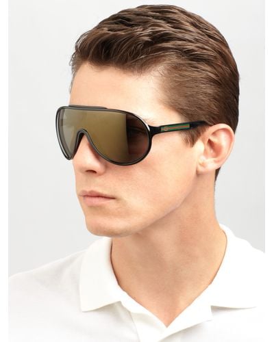 Shield gucci sunglasses men Clearance