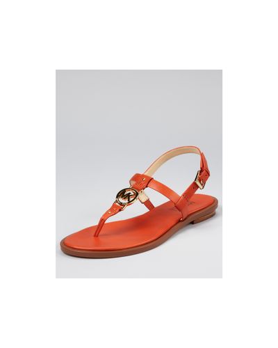 mk orange sandals