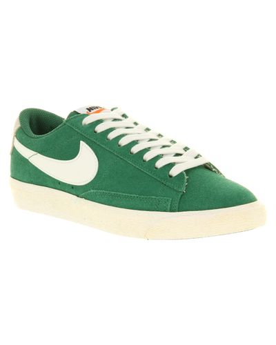 Nike Low Top Blazer Vintage Suede in Green for Men | Lyst