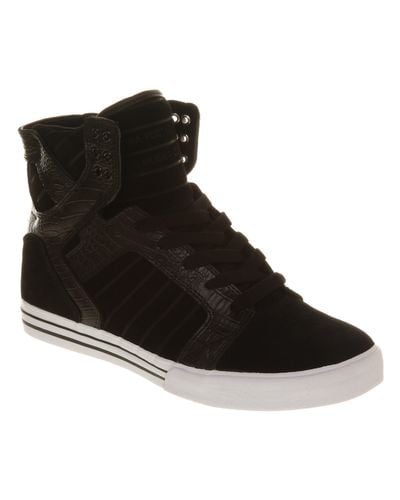 Skytop Sneakers in Black Croc \u0026 Suede 