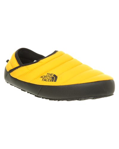 north face slippers mens yellow