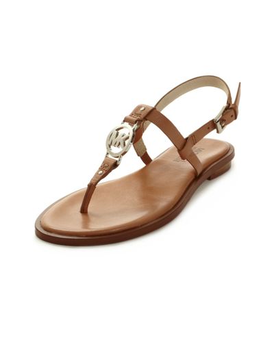 brown mk sandals
