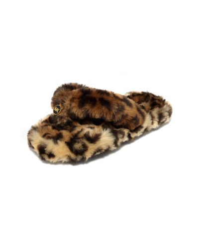 leopard thong slippers