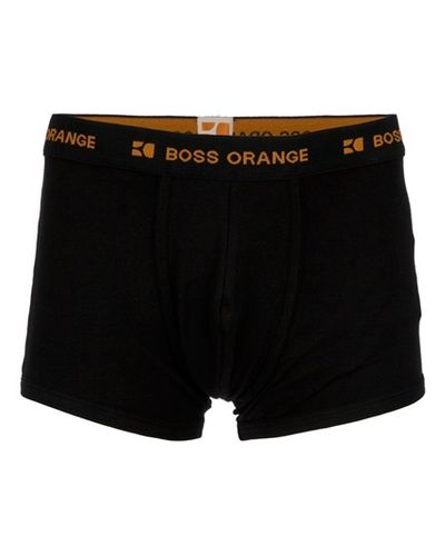 BOSS Orange Two Pack Boxer Shorts in Black for Men