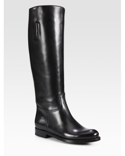 prada black riding boots