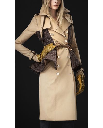 peplum trench jacket