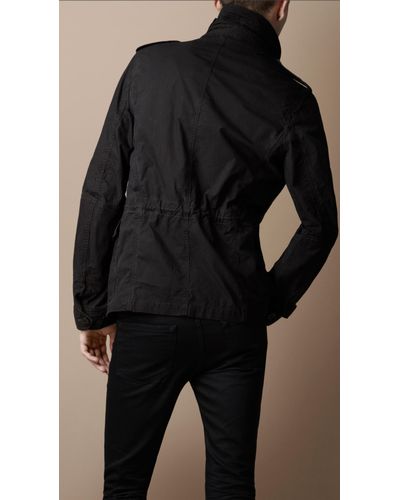 Lyst - Burberry Brit Heritage Cotton Field Jacket in Black for Men