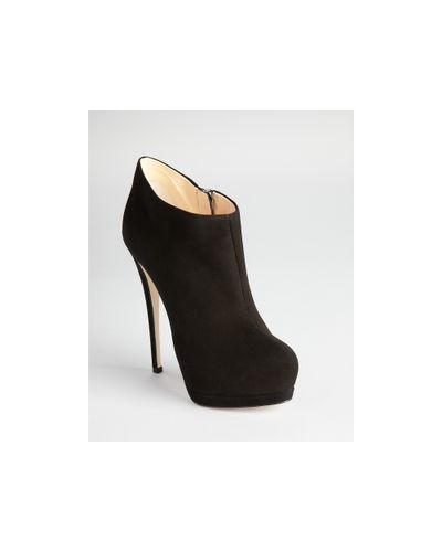 black suede heel booties