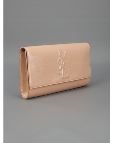 saint laurent nude clutch