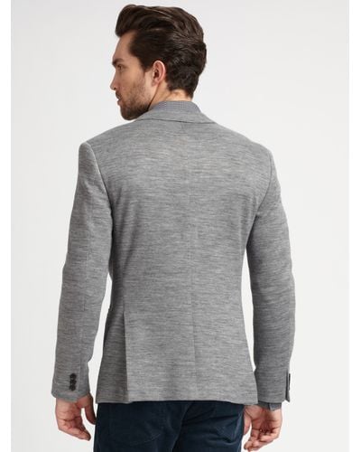 Theory Knit Blazer in Grey (Gray) for Men - Lyst