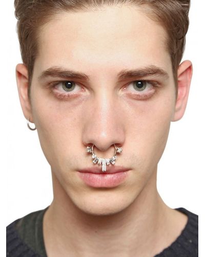 Givenchy Swarovski Small Metal Nose Ring in Silver (Metallic) for Men - Lyst