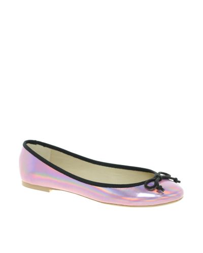 iridescent ballet flats