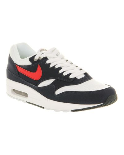 Nike Air Max 1 Navy White Red in Blue 