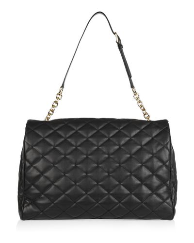 dolce and gabbana black leather shoulder bag